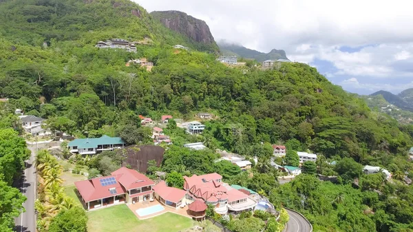 Veduta aerea della costa di Mahe, Seychelles — Foto Stock