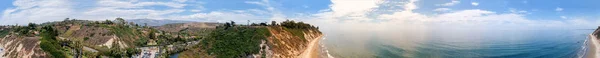 Santa Barbara Beach aerial panoramic view, California — Stock Photo, Image