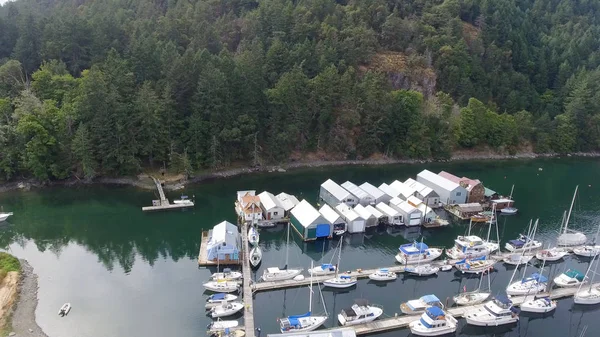 Genoa Bay aerial view in Vancouver Island — Stock Photo, Image