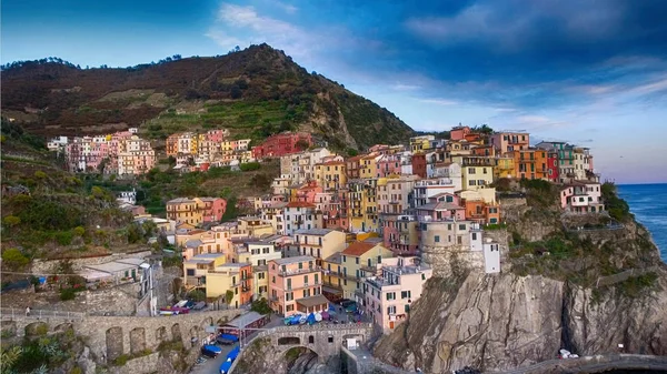 Σπίτια της Manarola, Πέντε Περιοχές, Ιταλία — Φωτογραφία Αρχείου