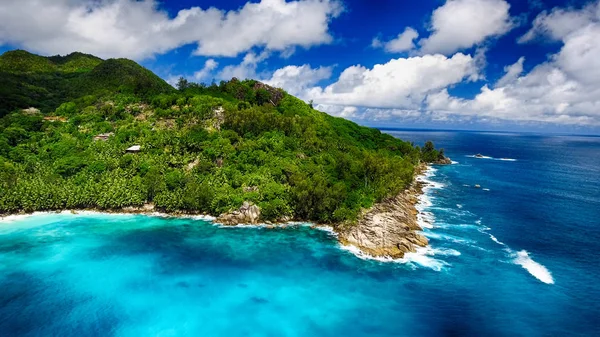 Anse Intendance in Mahe 'Island - Veduta aerea delle Seychelles coas — Foto Stock