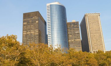 Aşağı Manhattan manzarası, New York alacakaranlıkta