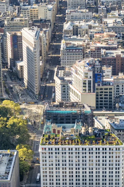 Letecký pohled na Manhattanu v New York City — Stock fotografie