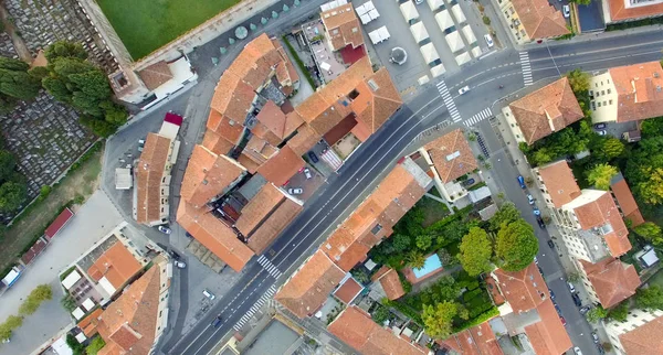 Homes of Pisa, overhead panoramic aerial view — Stock Photo, Image