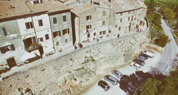 Flygfoto över Pienza hem, Italien — Stockfoto
