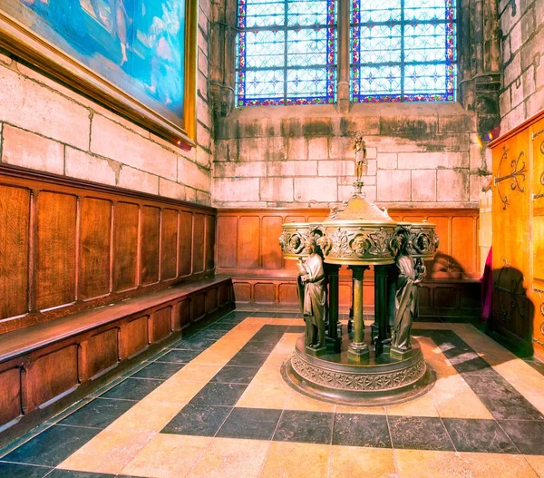 PARIS, FRANÇA - DEZEMBRO 2012: Interior do famoso gato Notre Dame — Fotografia de Stock