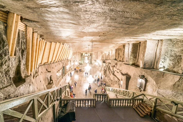 Wieliczka Miniera di sale interno in Polonia — Foto Stock