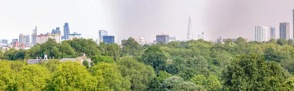 Лондонский горизонт, красивый панорамный вид с городского холма — стоковое фото