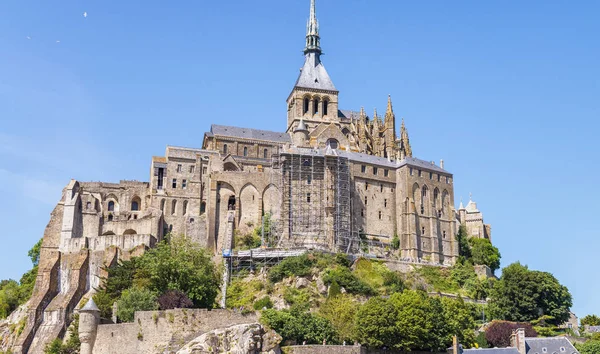 Mont Saint Michel Castillo en Normandía, Francia — Foto de Stock