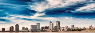 Alacakaranlıkta, panoramik görünümü - Louisiana, New Orleans