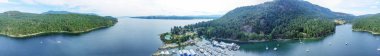 Vancouver Adası, BC - Kanada Cenova Körfezi havadan görünümü