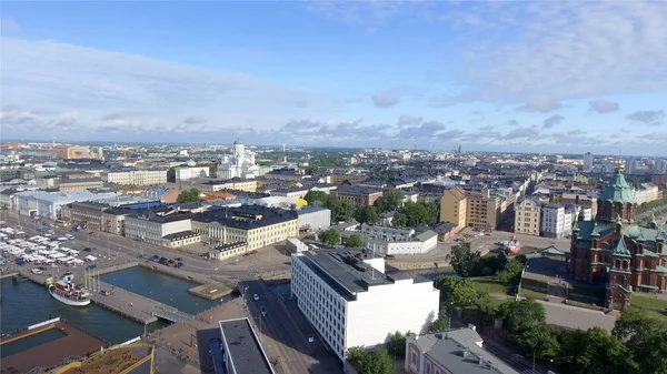 Vista aerea dello skyline di Helsinki — Foto Stock