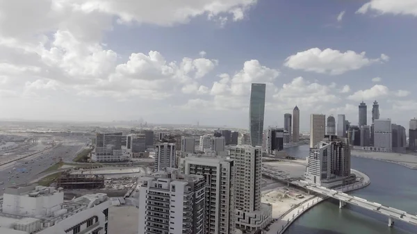 Dubaj – prosinec 2016: Letecký pohled na město mrakodrapů. Dubaj v — Stock fotografie