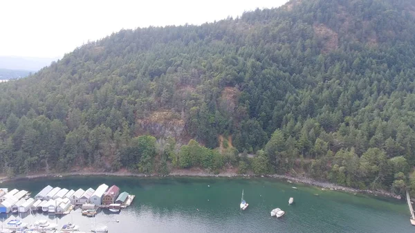 Vue aérienne de la baie de Gênes dans l'île de Vancouver, Canada — Photo