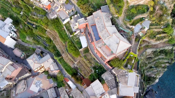 Ek yükü havadan görünümü beş topraklar evleri, İtalya