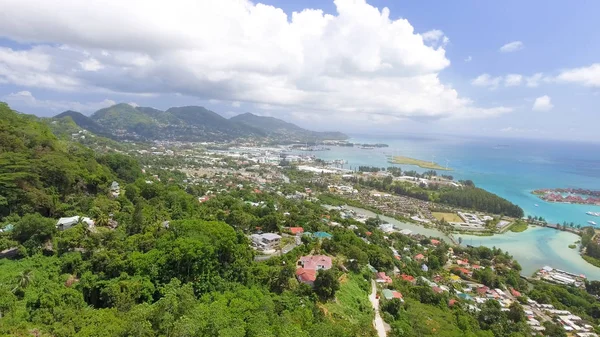 Vue aérienne du littoral de Mahe ', Seychelles — Photo