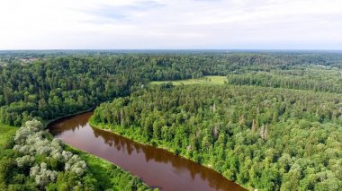Gauja Milli Parkı havadan görünümü