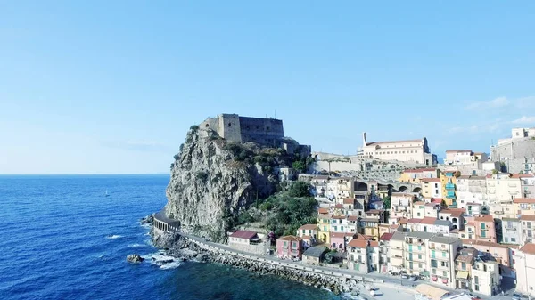 Vue aérienne du littoral de Scilla en Calabre, Italie — Photo