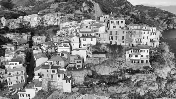 Evlerine Manarola, beş topraklar, İtalya — Stok fotoğraf