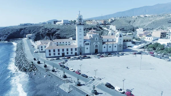Candelaria náměstí a kostela, letecký pohled na Tenerife — Stock fotografie