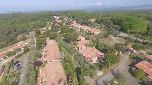 Casas en Toscana campo, Italia — Vídeos de Stock