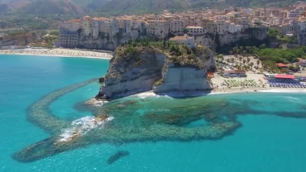 Natura Uimitoare Coastei Tropea Calabria Italia Videoclip — Videoclip de stoc