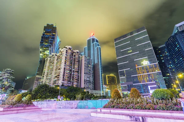 Макао сучасний нічний skyline з будівлями і казино — стокове фото