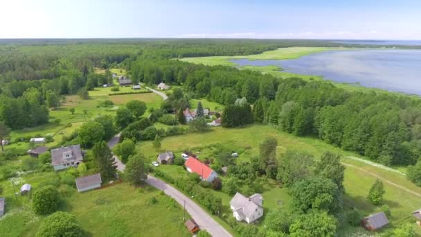Vista Aérea Altja Countryside Coast Estonia — Vídeos de Stock