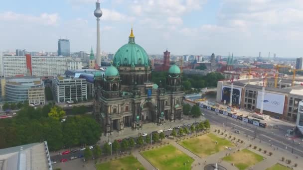 Berlin Cathedral Evangeliska Högsta Socken Och Collegiate Church Berlin Tyskland — Stockvideo