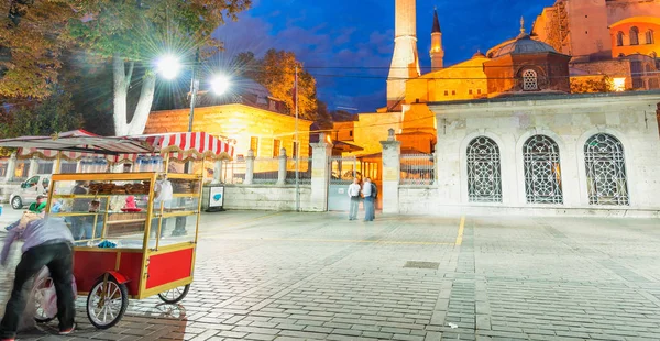 Hagia Sophia 's nachts, Istanbul, Turkije — Stockfoto