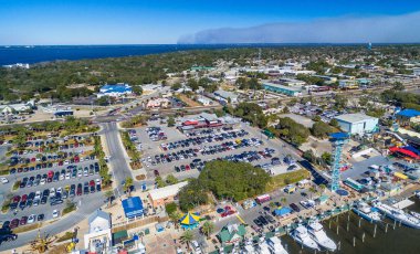 Destin Skyline, kış Florida'da havadan görünümü