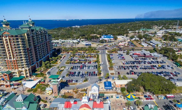 Luchtfoto van Destin skyline, Florida in de winter — Stockfoto