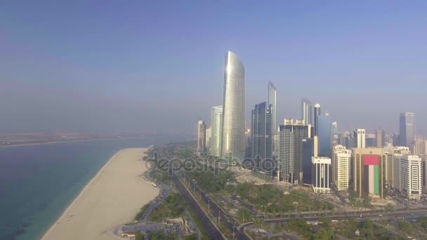 Abu Dhabi Centrum Skyline Uniated Arabische Emiraten Video — Stockvideo