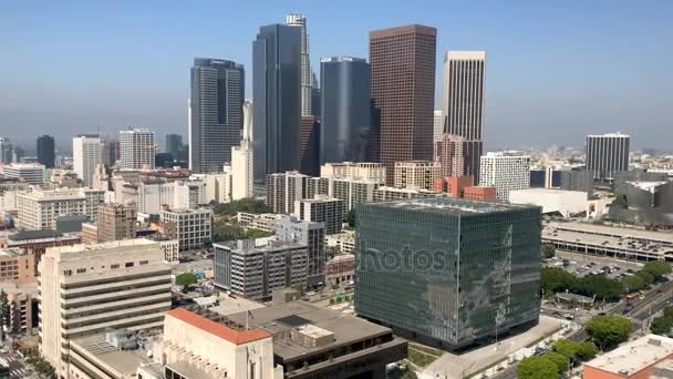 Luchtfoto Van Downtown Los Angeles Californië Verenigde Staten Video — Stockvideo