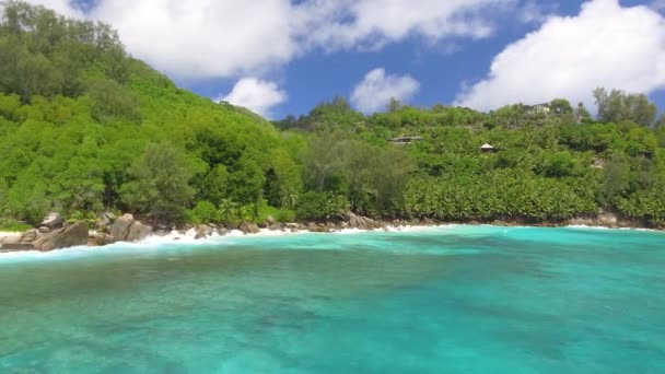 Malerischen Blick Auf Anse Intendance Strand Mahé Seychellen Video — Stockvideo