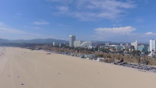 Vista Aérea Santa Monica State Beach California State Park Operado — Vídeo de Stock