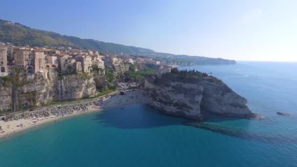 Increíble Naturaleza Costa Tropea Calabria Italia Vídeo — Vídeos de Stock