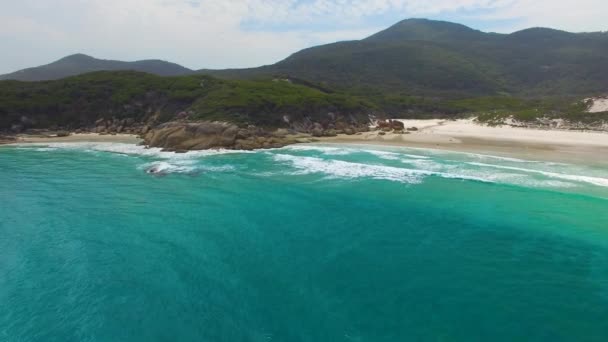 Καταπληκτική Φύση Των Squeaky Παραλία Wilsons Ακρωτήριο Εθνικό Πάρκο Βικτώρια — Αρχείο Βίντεο