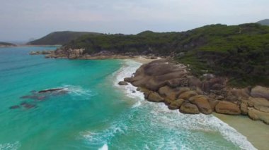 şaşırtıcı doğa Squeaky Beach, Wilsons Promontory Milli Parkı, Victoria, Avustralya