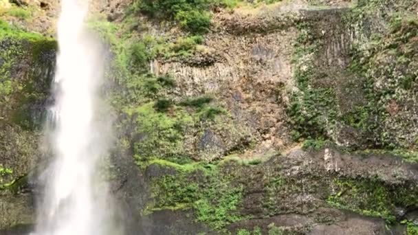 Atemberaubende Aussicht Auf Den Wasserfall Schönheit Der Natur Videos — Stockvideo