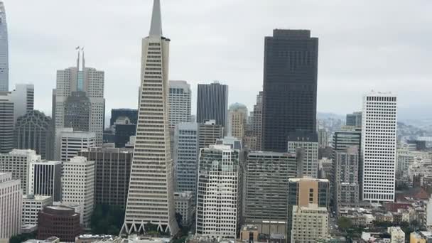 Luftaufnahme Der Skyline Von San Francisco Kalifornien Usa Video — Stockvideo