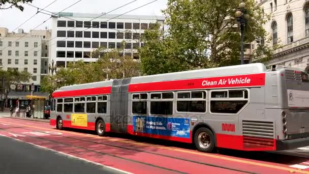 San Francisco Yhdysvallat August 2017 View Market Street Traffic — kuvapankkivideo