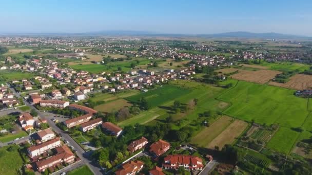 Tuscany huizen platteland, Italië — Stockvideo