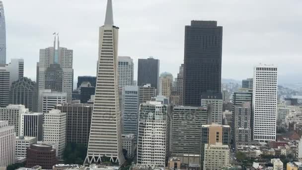 Flygfoto Över San Francisco Skyline Kalifornien Usa Video — Stockvideo