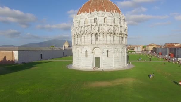 Vista Aérea Panorámica Plaza Los Milagros Pisa Italia Vídeo — Vídeos de Stock