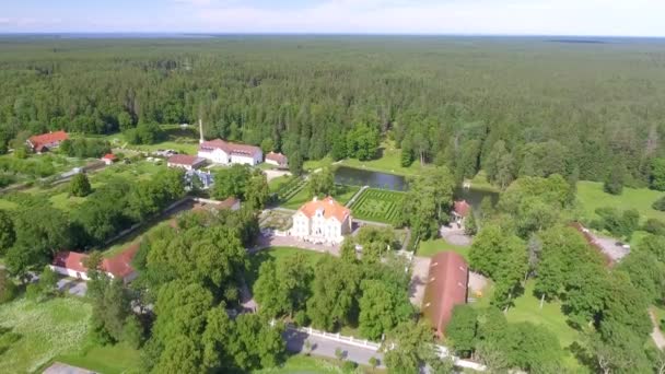 Increíble Vista Aérea Palmse Manor Finca Parroquia Haljala Condado Laane — Vídeos de Stock