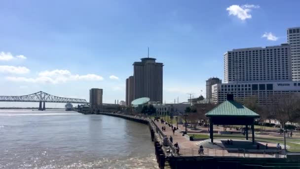 Historické Crescent City Propojovací Můstek New Orleans Louisiana Usa Video — Stock video