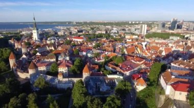 Tallinn, Estonya Hava görünümünü. Video 
