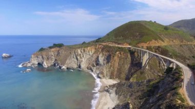Big Sur muhteşem sahil şeridi, California, ABD, video 