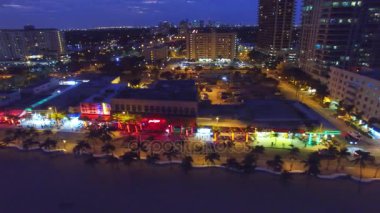 Fort Lauderdale, gece, Florida, ABD Hava görünümünü. Video